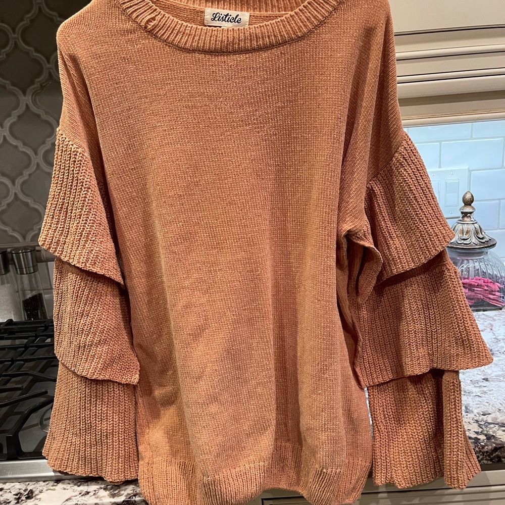Gold Ruffle Sweater